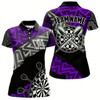 Goofygear Custom Darts Shirts For Women Personalized Zig-Zag Pattern Dart Jerseys, Cool Dart Shirts Blue