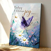 Today I Choose Joy Canvas Wall Art With Bible Verse And Scripture For Christian Home Decor