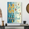 With God All Things Are Possible Floral Canvas Wall Art Featuring Bible Verse And Scripture For Christian Gifts
