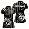 Goofygear Personalized Black American Flag Lightning Thunder Custom Dart Team Shirts For Women Darts Jersey