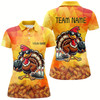 Goofygear Personalized Funny Turkey Autumn Bowling Shirts For Women, Thanksgiving Bowling Shirts Team Uniform