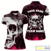 Goofygear Personalized Pink 3D Fire Crack Skull Dart Shirts Custom Scary Dart Shirts For Women Dart Jersey