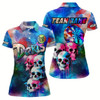 Goofygear Funny Colorful Neon Graffiti Skull Dart Shirts For Women Custom Dart Jerseys, Best Darts Clothing Style 1