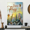 Dandelion And Just Pray 7 Canvas Wall Art With Bible Verse And Scripture For Inspirational Christian Spaces