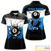 Goofygear Personalized Blue Funny Break 8 Ball Grunge Billiard Shirt For Women Custom Pool Team Jersey