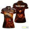Goofygear Personalized Eagle Thunder Lightning Orange Billiard Shirt For Women Custom 8 Ball Pool Team Jerseys