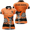 Goofygear Funny Skeleton Orange Halloween Darts Shirts For Women Custom Halloween Gifts For Darts Lover