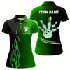 Goofygear Gradient Black Green Bowling League Jerseys Custom Bowling Shirt For Women, Gifts For Bowling Team