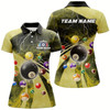 Goofygear 3D Billiard Balls Pool Shirts For Women Customized Lightning Billiard Jerseys Shorts Sleeve Yellow
