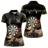 Goofygear Personalized Black Camo Moose Darts Shirts For Women Custom Darts Team Jerseys