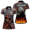 Goofygear Personalized Death Skeleton Fire Camo Dart Shirts For Women Custom Camouflage Darts League Jerseys