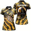 Goofygear Personalized Grunge Yellow Dartboard Skeleton Darts Shirts For Women Custom Cool Darts Team Jerseys