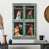 Today I Choose Joy Chickens At Window Canvas Wall Art With Scripture And Bible Verse For Cozy Christian Decor