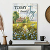 Today I Choose Joy Tranquil Scenery Canvas Wall Art Featuring Bible Verse And Scripture For Relaxing Faith Decor