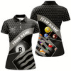 Goofygear Black Billiard Jerseys For Women Custom Name 3D Printed 8 Ball Pool Team League Billiard Shirts