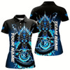 Goofygear Personalized Blue Glowing Dragon Billiard Shirts For Women Custom 8 Ball Team League Billiard Jersey