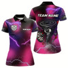 Goofygear Personalized Pink Thunder Lightning Tornado Custom Funny Dart Shirts For Women, Cool Dart Team Jersey