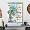 Hummingbird Start Each Day With A Grateful Heart Canvas Wall Art Featuring Scripture And Bible Verse For Joyful Decor