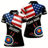 Goofygear Personalized Grunge Usa Flag Archery Shirts For Women Custom Patriotic 4Th Of July Archery Jerseys