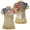 Goofygear Vintage Gold American Flag Custom Patriotic Billiard Shirts For Women, Funny Saying Billiard Jerseys