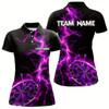 Goofygear Women Darts Shirts Custom Black And Purple Lightning Thunder Darts Team Jerseys