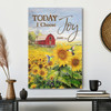 Today I Choose Joy James 1 2 Canvas With Sunflower Farmhouse Style Art For Scripture Based Home Decor