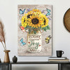 Today I Choose Joy James 1 2 Canvas With Sunflowers And Butterfly For Cheerful And Faith Centered Decor