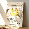 Cast Your Burden Upon The Lord Psalm 55 22 Canvas Art With Comforting Scripture For Christian Homes
