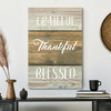 Grateful Thankful Blessed Christian Canvas Art With Simple Yet Meaningful Thanksgiving Message