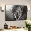 Black The Lion Of Judah Canvas Wall Art Jesus And Lion Canvas Print Faith Canvas Home Decor