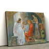 Jesus With Mary And Martha Canvas Poster Jesus Canvas Wall Art Christian Wall Decor Gift For Christian