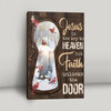 Jesus Christ Northern Cardinal Canvas Art Featuring 'Jesus Is The Key To Heaven' Wall Decor With Christian Inspiration