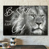 Jesus God Landscape Canvas Prints God Wall Art Be Still And Know That I Am God Black And White Lion