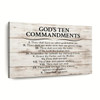 God's Ten Commandments Canvas Wall Art Christian Canvas Wall Art Religious Wall Art Canvas