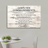 God's Ten Commandments Canvas Wall Art Christian Canvas Wall Art Religious Wall Art Canvas