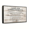 God's Ten Commandments Canvas Wall Art Christian Canvas Wall Art Religious Wall Art Canvas