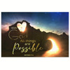 With God All Things Are Possible Wall Art Canvas, Christian Easter Gifts Religious Wall Decor