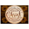 Philippians 413 Wall Art Sunflower I Can Do All Things Through Christ Canvas Print Religious Wall Decor