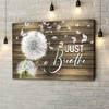 Just Breathe Wall Art Canvas Christian Wall Art Religious Wall Decor Bible Verse Poster For Home