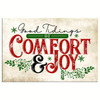 Good Tidings Of Comfort And Joy Wall Art Canvas, Christian Christmas Wall Decor Religious Wall Decor
