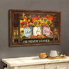 Fall For Jesus He Never Leaves, Thanksgiving Autumn, Christian Wall Art Canvas Religious Wall Decor