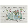 Don't Worry About Tomorrow Canvas Wall Art Religious Wall Decor Inspirational Scripture Canvas Decor