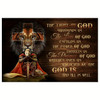 Christian Warrior, Lion Of Judah, Prayer For Protection Wall Art Canvas Print Religious Wall Decor