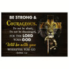 Christian Warrior Be Strong And Courageous Joshua 19 Wall Art Canvas Print Religious Wall Decor