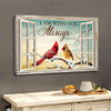 Christian Wall Art Matthew 2820 I Am With You Always Cardinal Canvas Print Religious Wall Decor