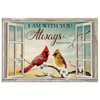 Christian Wall Art Matthew 2820 I Am With You Always Cardinal Canvas Print Religious Wall Decor