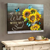 Christian Wall Art It Is Well With My Soul Butterfly Sunflower Canvas Art Religious Wall Decor