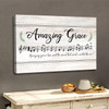 Christian Wall Art Amazing Grace How Sweet The Sound, Sheet Music, Christian Song Lyrics Canvas Art Religious Wall Decor
