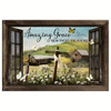 Christian Wall Art Amazing Grace How Sweet The Sound Rustic Farmhouse Canvas Print Religious Wall Decor