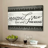 Christian Wall Art Amazing Grace How Sweet The Sound Farmhouse Style Canvas Print Religious Wall Decor